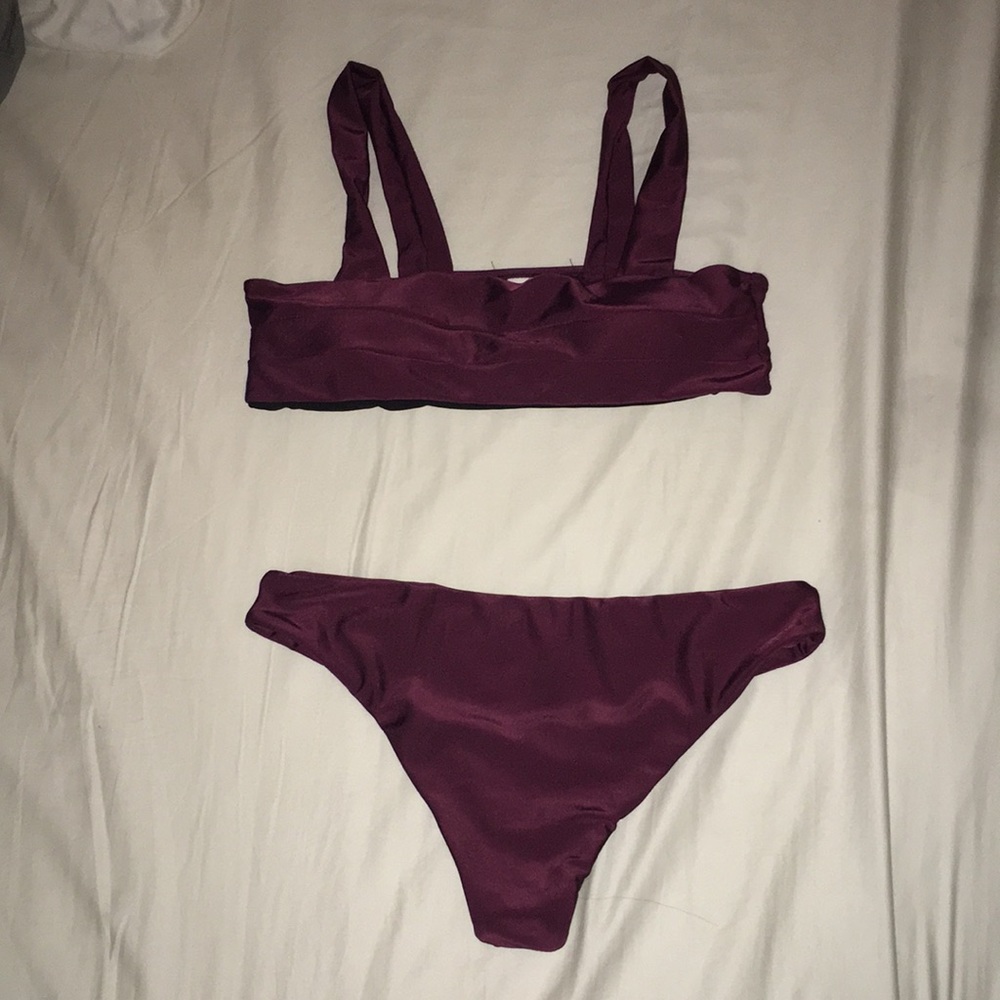 NWT and Bottom Lining SHEIN Maroon Bikini